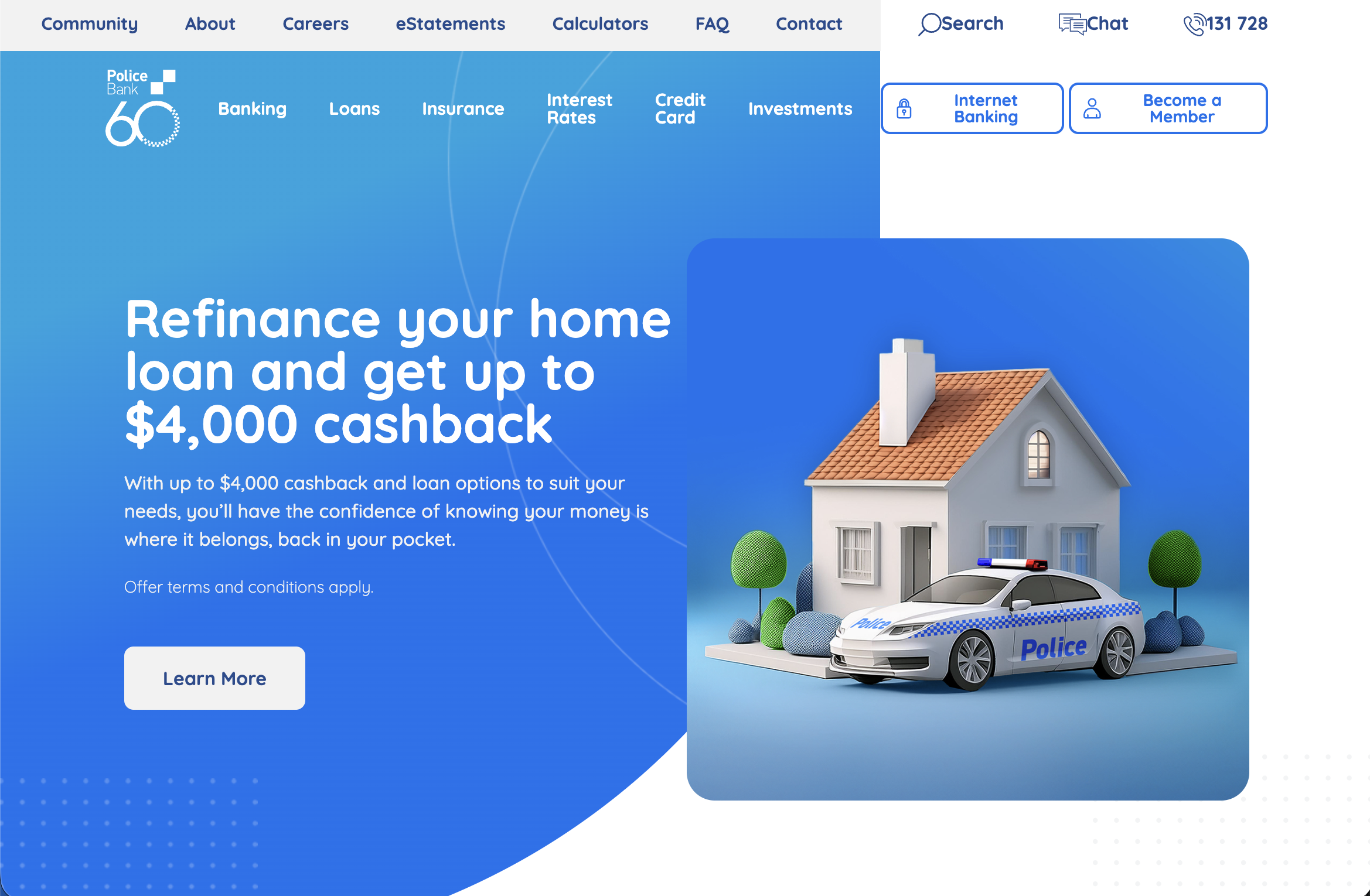 Police Bank Website Optimization